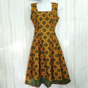 African Printed Fit and Flare Handmade Custom Made Dress